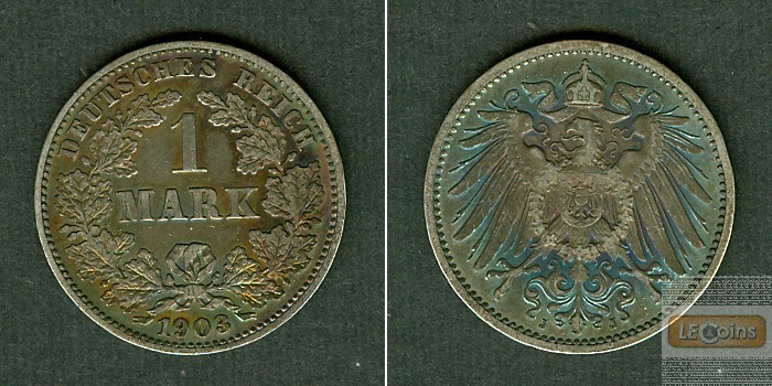 Deutsches Reich 1 Mark 1903 J (J.17)  ss+/ss