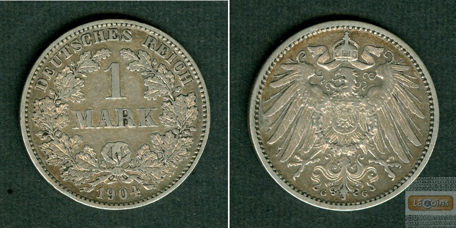 Deutsches Reich 1 Mark 1904 G (J.17)  ss-vz