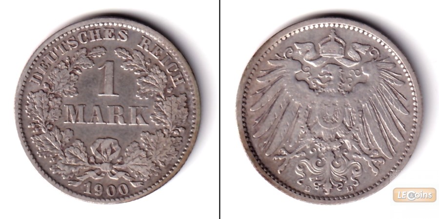 Deutsches Reich 1 Mark 1900 D (J.17)  ss+/ss