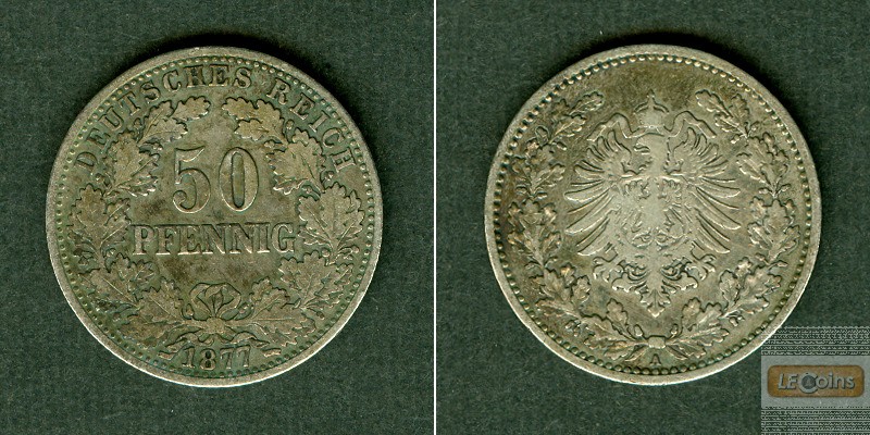 DEUTSCHES REICH 50 Pfennig 1877 A (J.8)  ss-