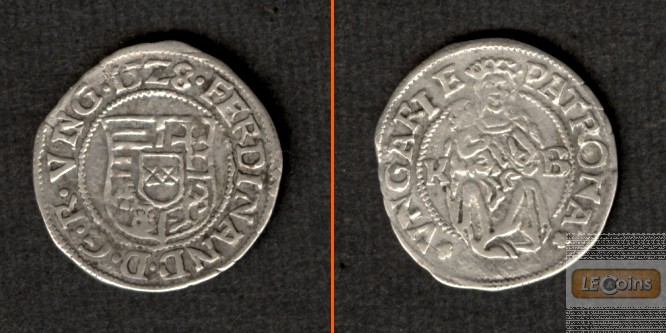 Ungarn Denar 1528 K-B  Ferdinand I.  ss+