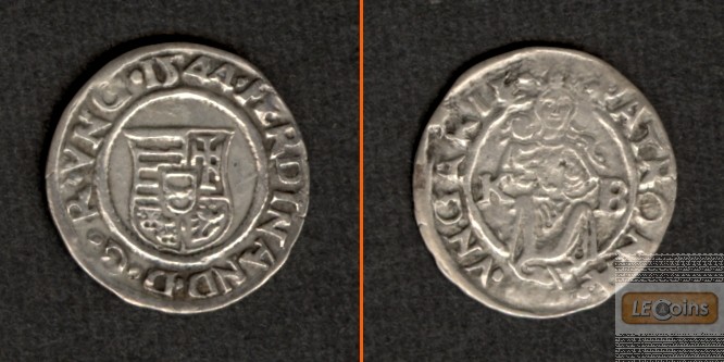 Ungarn Denar 1544 K-B  Ferdinand I.  ss+/ss