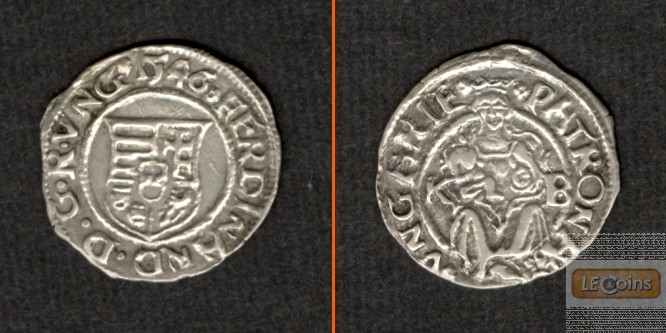 Ungarn Denar 1546 K-B  Ferdinand I.  ss-vz
