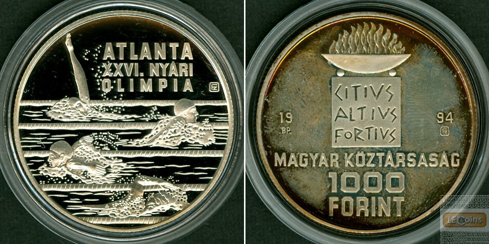 UNGARN 1000 Forint 1994  Olympia Atlanta  SILBER  PP