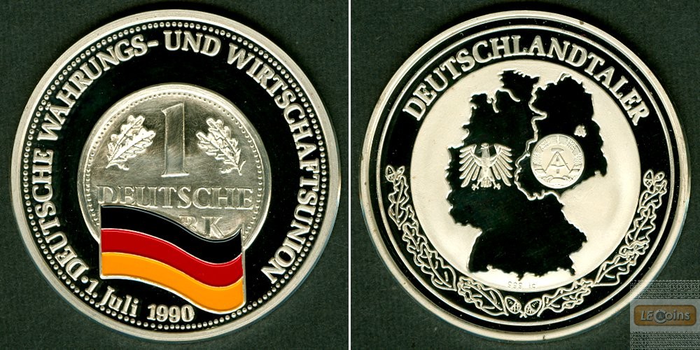 Medaille DEUTSCHLAND Deutschlandtaler 1990 SILBER  PP