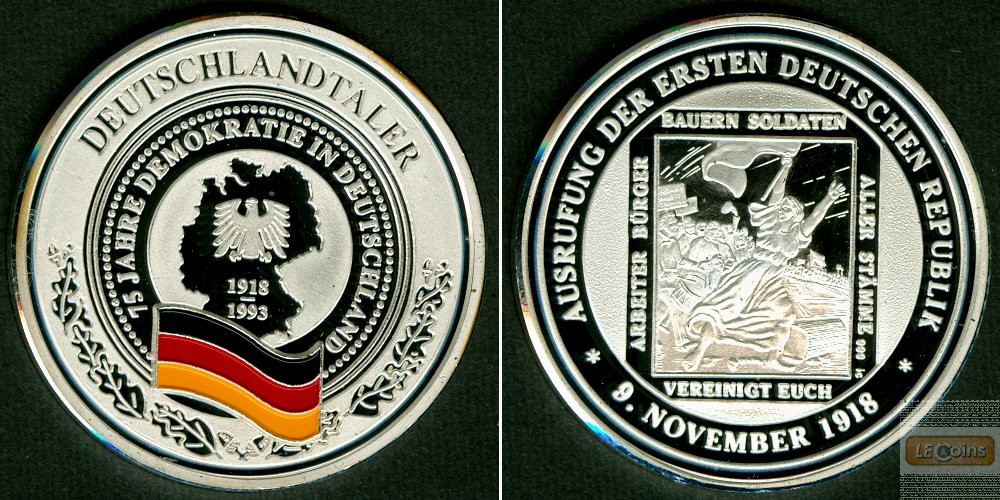Medaille DEUTSCHLAND Deutschlandtaler 1993 SILBER  PP