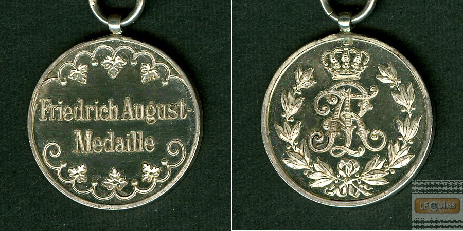 Medaille SACHSEN Medaille Friedrich August III.  SILBER  vz-st