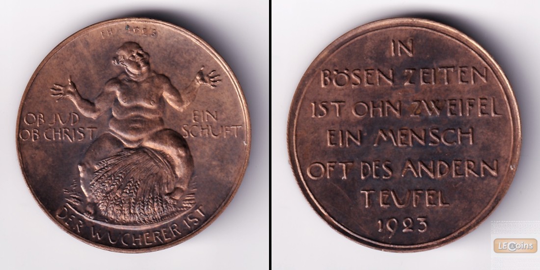 Medaille DEUTSCHES REICH INFLATION  1923  vz-st
