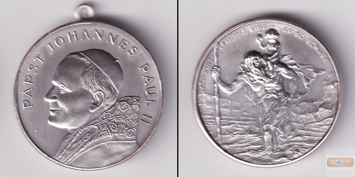 Medaille DEUTSCHLAND Papst Johannes Paul II.  vz-st