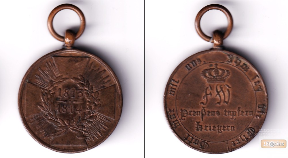 Medaille PREUSSEN  Befreiungskriege  f.vz  selten!  [1813-1814]