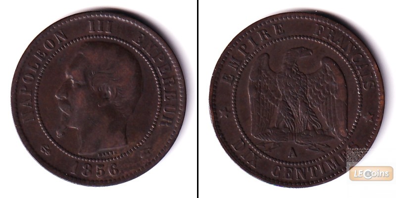 FRANKREICH 10 Centimes 1856 A  ss
