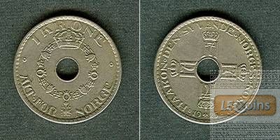 NORWEGEN 1 Krone 1925  ss-vz