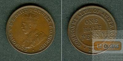AUSTRALIEN One Half Penny 1917  f.vz/vz