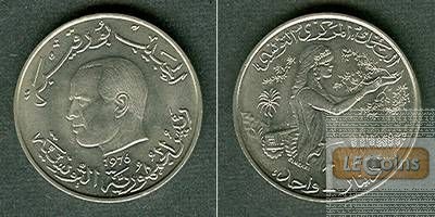 TUNESIEN 1 Dinar 1976  f.stgl.