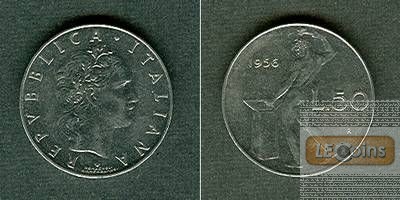 ITALIEN 50 Lire 1956  f.vz