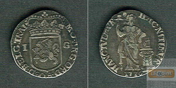 NIEDERLANDE Utrecht 1 Gulden 1736  ss+