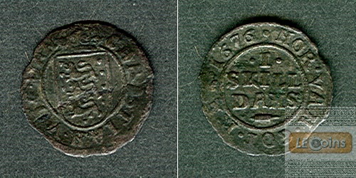DÄNEMARK 1 Skilling 1676  ss