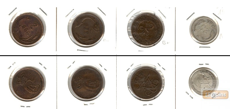 Lot:  DÄNEMARK 4x Münzen  2 + 25 Öre  [1897-1907]