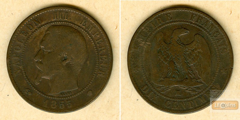 FRANKREICH 10 Centimes 1855 MA  s-ss  selten