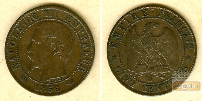 FRANKREICH 5 Centimes 1856 W  f.ss