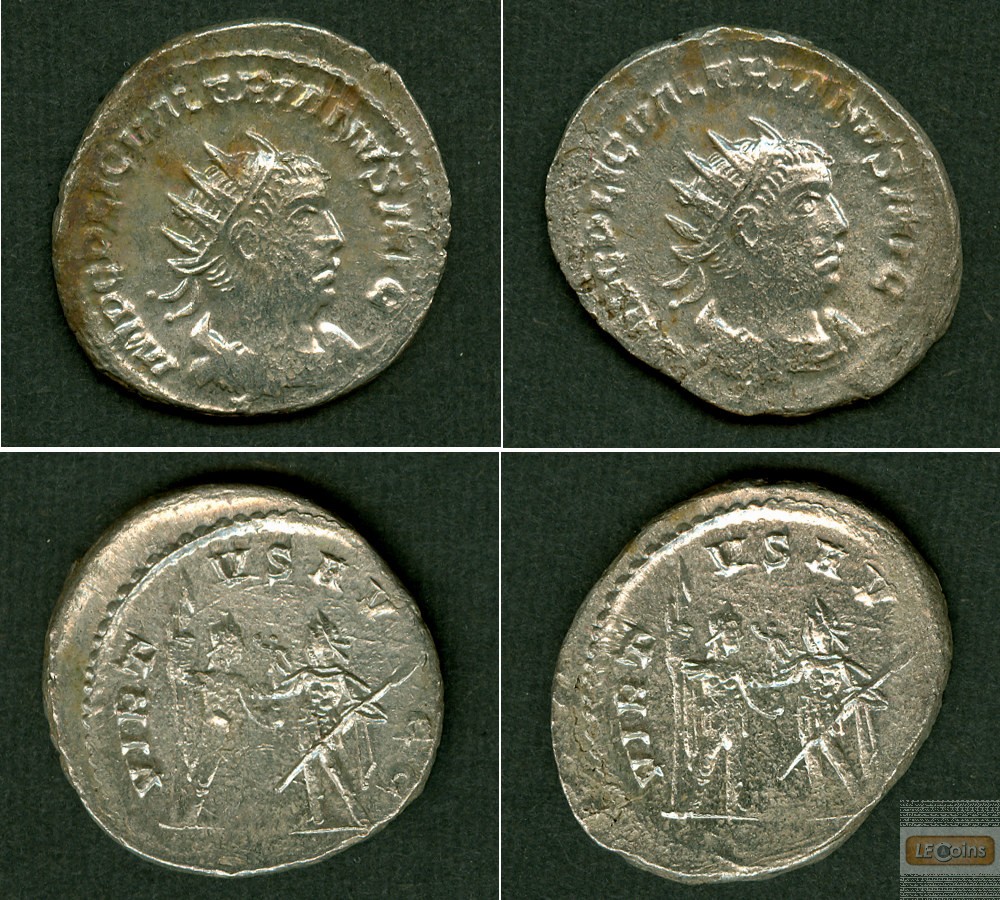 Lot: Caius Publius Licinius VALERIANUS I. 2x Antoninian STEMPELGLEICH!  ss+  [253-254]