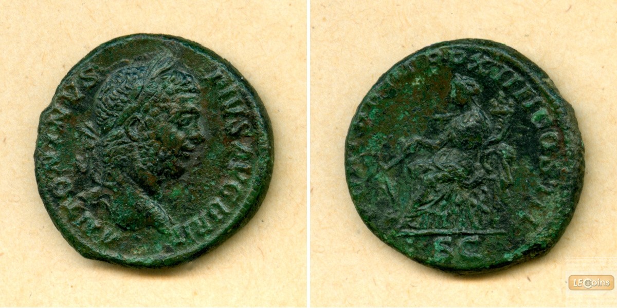 Marcus Aurelius Antoninus III. CARACALLA  As  ss-vz  selten!  [211]