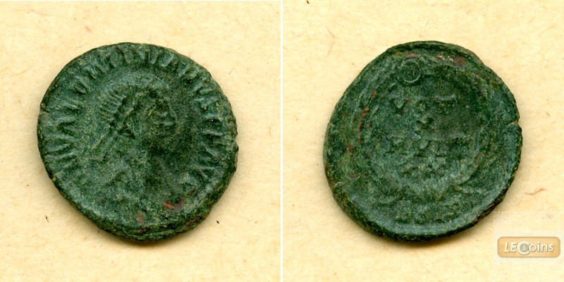 Flavius VALENTINIANUS II.  AE4 Kleinbronze  ss+  selten  [378-383]