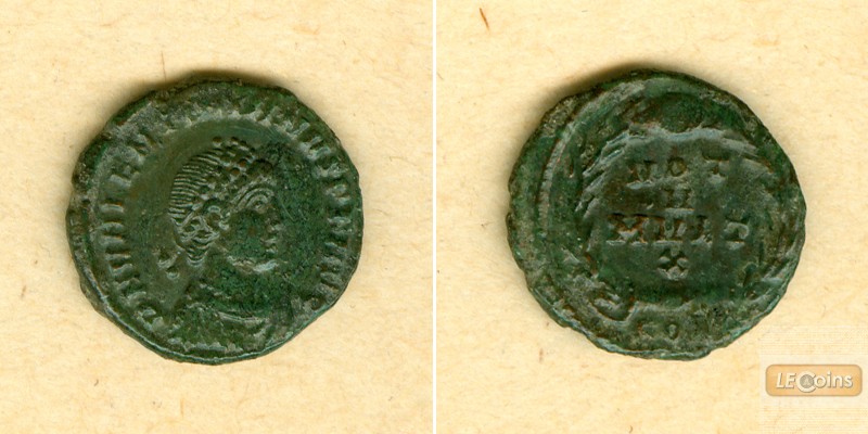 Flavius VALENTINIANUS II.  AE4 Kleinbronze  selten!  f.vz/ss  [378-383]