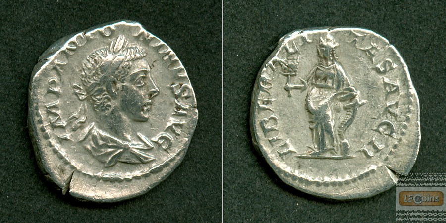 Marcus Aurelius Antoninus Pius Felix ELAGABALUS  Denar  ss+  [218-222]