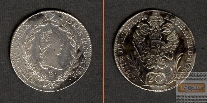 Österreich RDR 20 Kreuzer 1786 B (Ungarn)  f.vz
