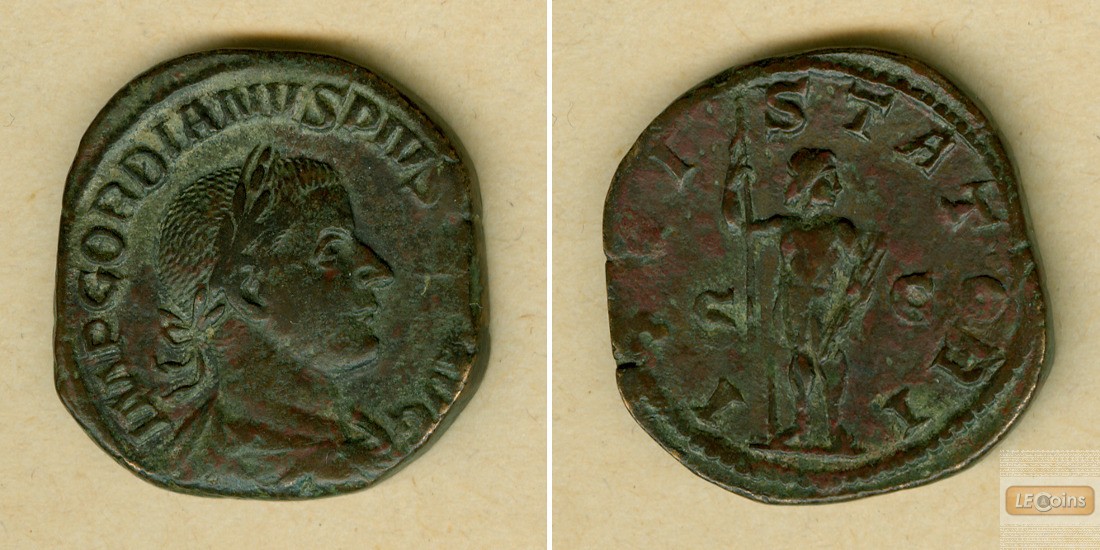 Marcus Antonius GORDIANUS III. Pius  Sesterz  ss+  [241-244]