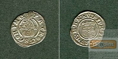 Ungarn Denar 1586 K-B Rudolf II.  ss-vz