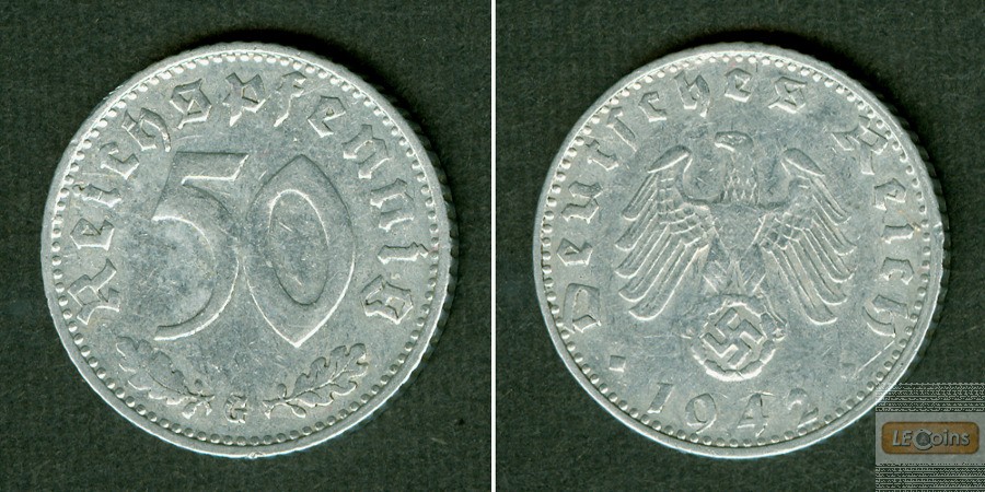 DEUTSCHES REICH 50 Reichspfennig 1942 G (J.372)  ss