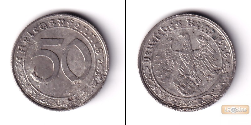 DEUTSCHES REICH 50 Reichspfennig (J.365) 1939 A  selten