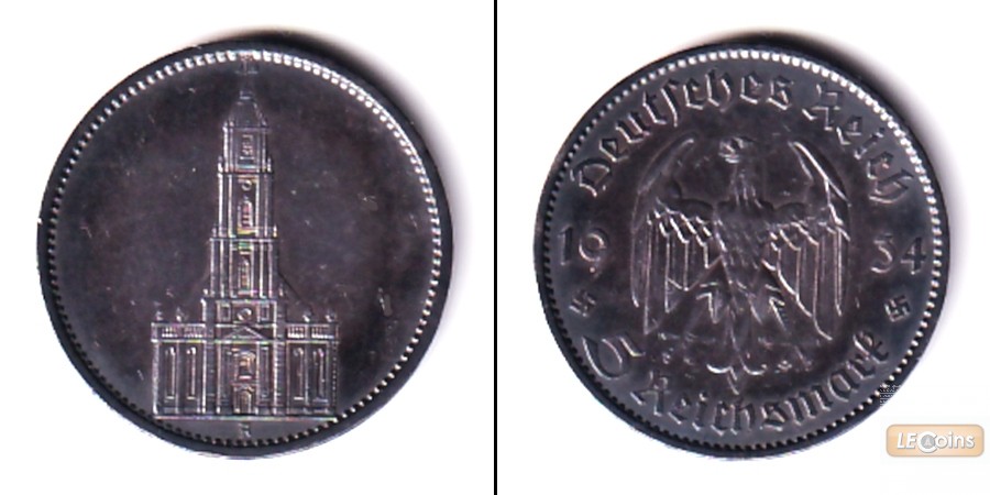 DEUTSCHES REICH 5 Reichsmark 1934 A (J.357)  ss