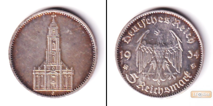 DEUTSCHES REICH 5 Reichsmark 1934 G (J.357)  ss