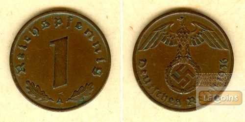 DEUTSCHES REICH 1 Reichspfennig (J.361) 1936 A  vz