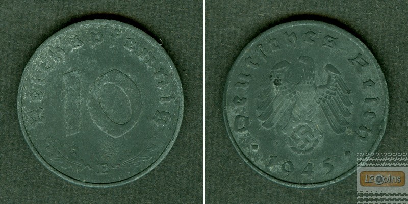 DEUTSCHES REICH 10 Reichspfennig 1945 E (J.371)  ss-vz  selten!