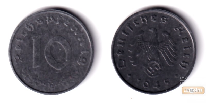 DEUTSCHES REICH 10 Reichspfennig (J.371) 1945 E  vz  selten