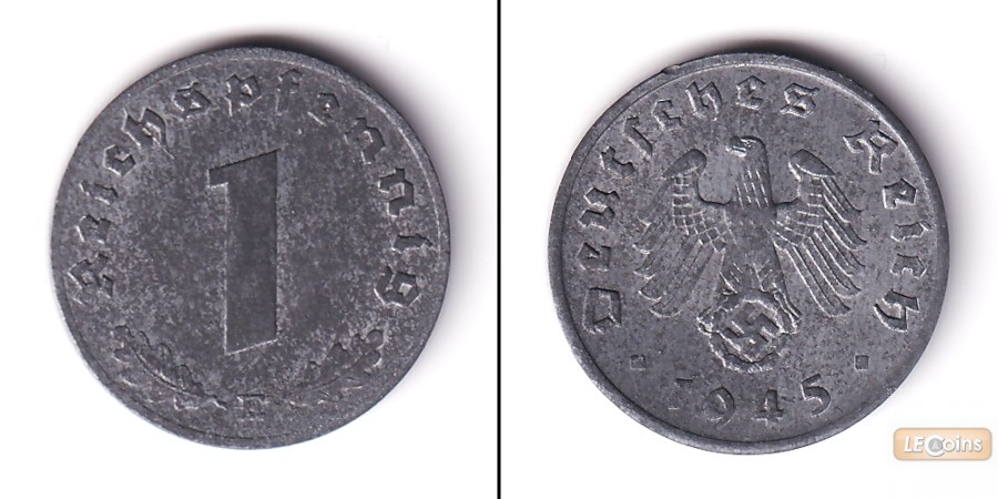 DEUTSCHES REICH 1 Reichspfennig 1945 E (J.369)  vz-st  selten!