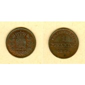 Bayern 1 Pfennig 1866  vz