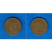 Hessen Darmstadt 1 Pfennig 1860  f.vz