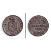 Nassau 3 Kreuzer 1855  ss