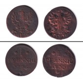 Lot: Frankfurt 2x 1 Pfennig  s-ss  [1794-1800]