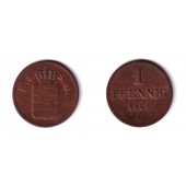 Sachsen 1 Pfennig 1861 B  f.ss  selten