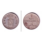 Sachsen 1 Neugroschen (10 Pfennige) 1850 F  vz