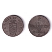 Sachsen 2 Neugroschen (20 Pfennige) 1855 F  ss