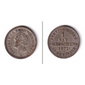 Sachsen 1 Neugroschen (10 Pfennige) 1871 B  f.vz