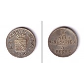 Sachsen 1/2 Neugroschen (5 Pfennige) 1856 F  vz+