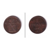 Sachsen 1 Pfennig 1841 G  ss-vz  selten